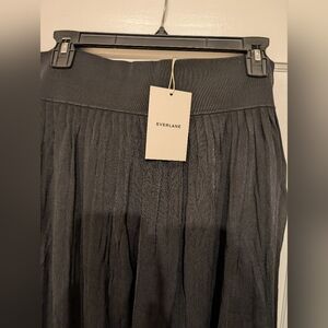 Everlane pleated skirt in black size large